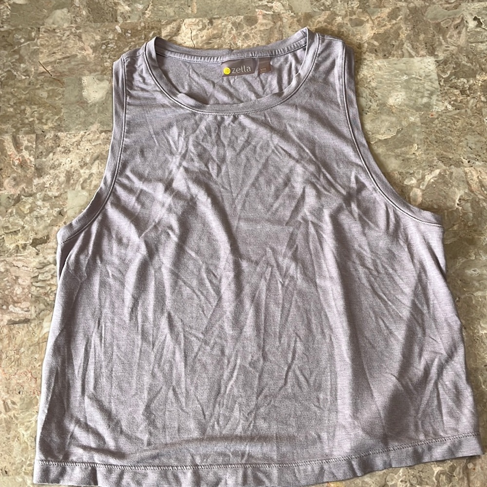 Zella Womens Purple Sleeveless Athletic Tank Top Size XS Yoga Athleisure